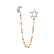 Carica l'immagine nel visualizzatore di Gallery, Orecchini doppio Stella Luna