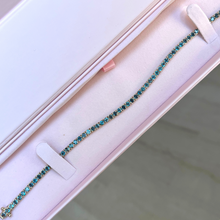 Carica l'immagine nel visualizzatore di Gallery, Bracciale Tennis oro bianco e Topazio