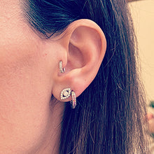 Carica l'immagine nel visualizzatore di Gallery, Orecchini in Oro Bianco e Diamanti a forma di Evil Eye