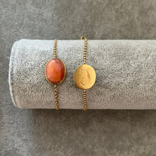 Carica l'immagine nel visualizzatore di Gallery, Bracciale Oro Giallo con pietra e incisione