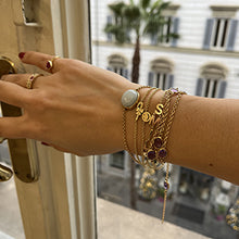 Carica l'immagine nel visualizzatore di Gallery, Bracciale Oro Giallo con pietra e incisione