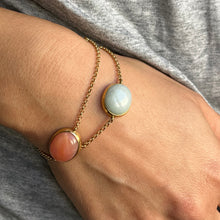 Carica l'immagine nel visualizzatore di Gallery, Bracciale Oro Giallo con pietra e incisione