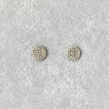 Carica l'immagine nel visualizzatore di Gallery, Orecchini in Oro Bianco a forma di Cerchi Pieni con Diamanti