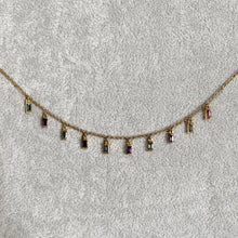 Carica l'immagine nel visualizzatore di Gallery, Collana con pietre taglio Baguette in Oro Giallo