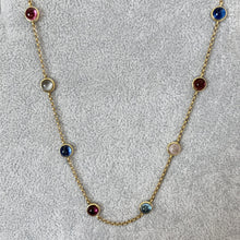 Carica l'immagine nel visualizzatore di Gallery, Collana in Oro Giallo con pietre taglio Cabochones