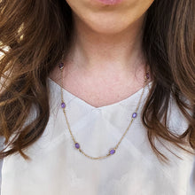Carica l'immagine nel visualizzatore di Gallery, Collana in oro giallo con Ametiste