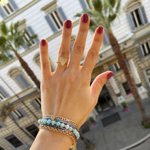 Carica l'immagine nel visualizzatore di Gallery, Anello in Oro Giallo a forma di Cuore con Diamanti Brown