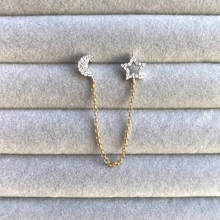 Carica l'immagine nel visualizzatore di Gallery, Orecchini doppio Stella Luna