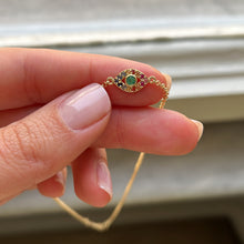 Carica l'immagine nel visualizzatore di Gallery, Collana in Oro Giallo con Evil Eye di Smeraldo e Zaffiri