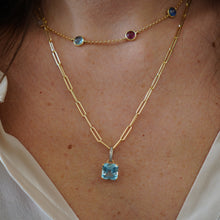 Carica l'immagine nel visualizzatore di Gallery, Collana Paper Clip con ciondolo Pietra Naturale