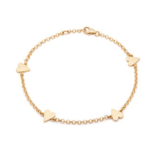 Carica l&#39;immagine nel visualizzatore di Gallery, Bracciale in Oro Giallo con Cuori
