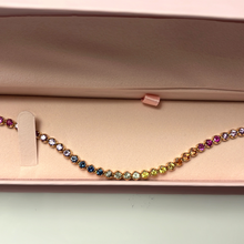 Carica l&#39;immagine nel visualizzatore di Gallery, Bracciale Tennis Zaffiri Naturali Arcobaleno forma tonda
