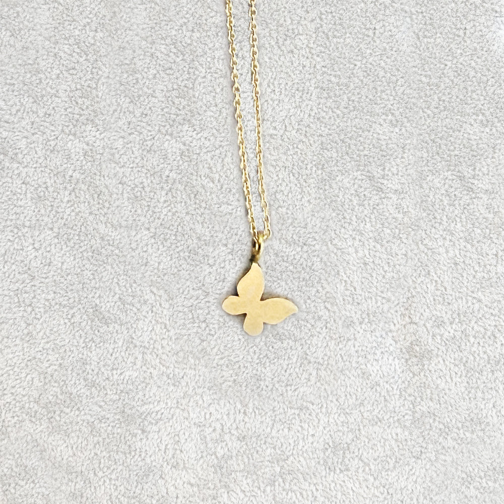 Collana in Oro Giallo con ciondolo Farfalla